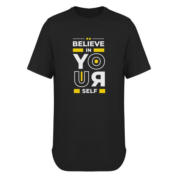 تی شرت لانگ آستین کوتاه مردانه مدل نوشته Believe in yourself کد T005