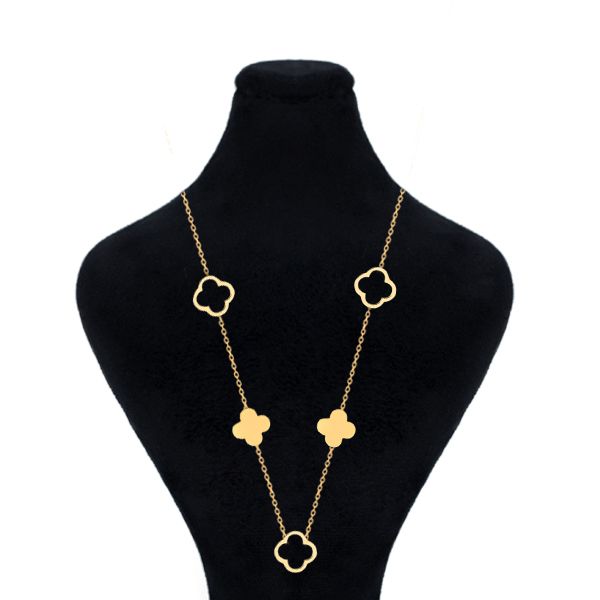 گردنبند طلا 18 عیار زنانه ماوی گالری مدل ونکلیف توخالی و توپر