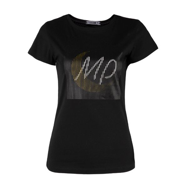 تی شرت آستین کوتاه زنانه زانتوس مدل یقه گرد کد 155197 رنگ مشکی