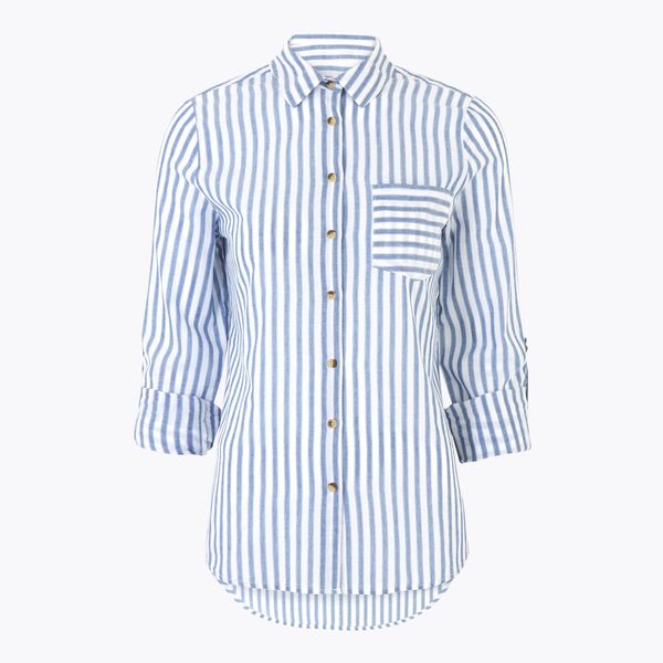 تونیک زنانه مارکس اند اسپنسر مدل Pure Cotton Striped Shirt