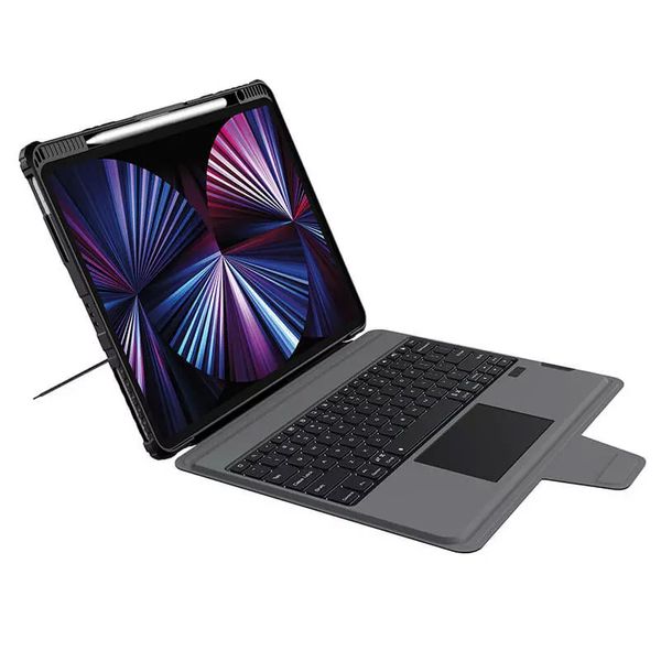 کیف کلاسوری کیبورد دار نیلکین مدل Bumper Combo Backlit Keyboard مناسب برای تبلت اپل iPad Air 13 2024 / iPad Pro 12.9 2022 / 2021 / 2020