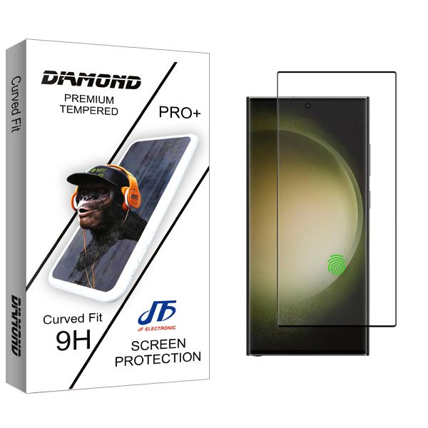 محافظ صفحه نمایش شیشه ای جی اف مدل Diamond مناسب برای گوشی موبایل سامسونگ Galaxy S23 Ultra