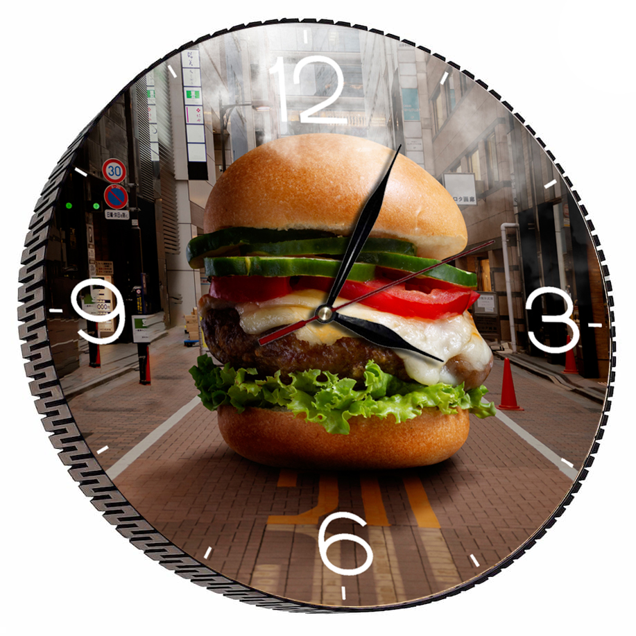 ساعت دیواری مدل همبرگر