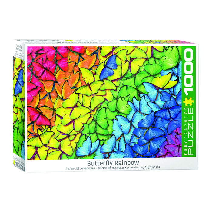 پازل 1000 تکه یوروگرافیکس پازلز مدل رنگين كمان پروانه‌ها كد 5603