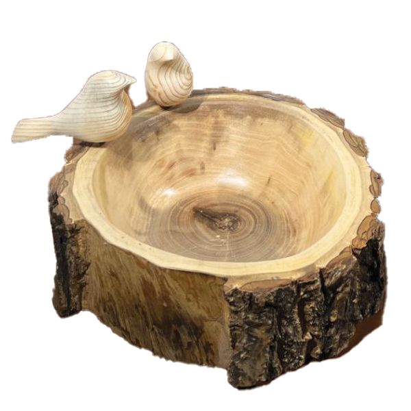 ظرف چوبی سهیل مدل پرنده روستیک