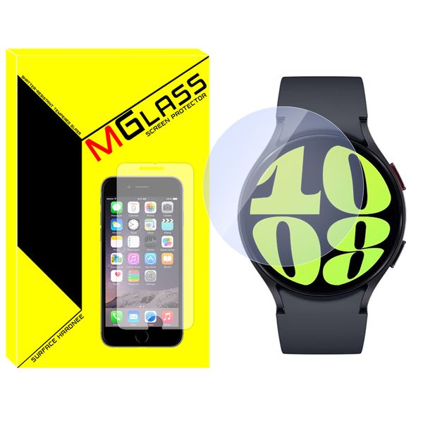 محافظ صفحه نمایش شیشه‌ای ام‌گلس مدل Glass-MG مناسب برای ساعت هوشمند سامسونگ Galaxy Watch 6 40mm