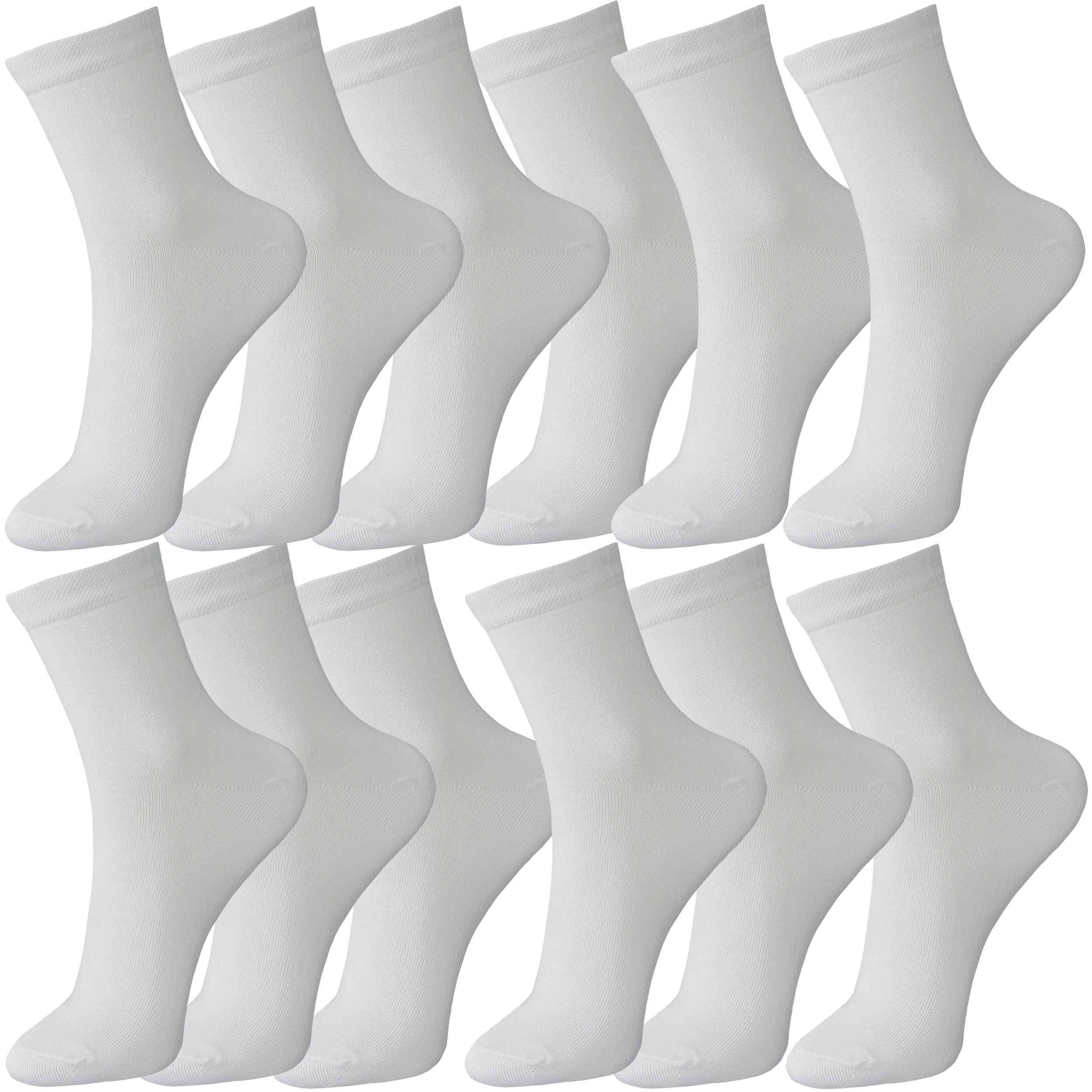جوراب ساق کوتاه مردانه ادیب مدل کلاسیک کد 02010 رنگ سفید بسته 12 عددی 