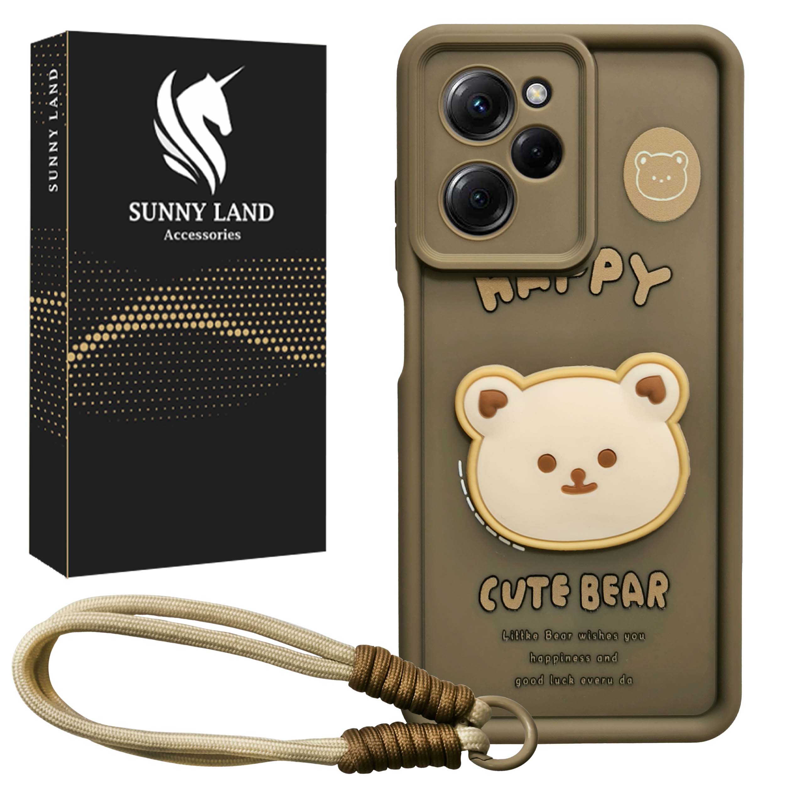 کاور سانی لند مدل Bear مناسب برای گوشی موبایل شیائومی Poco X5 Pro به همراه بند