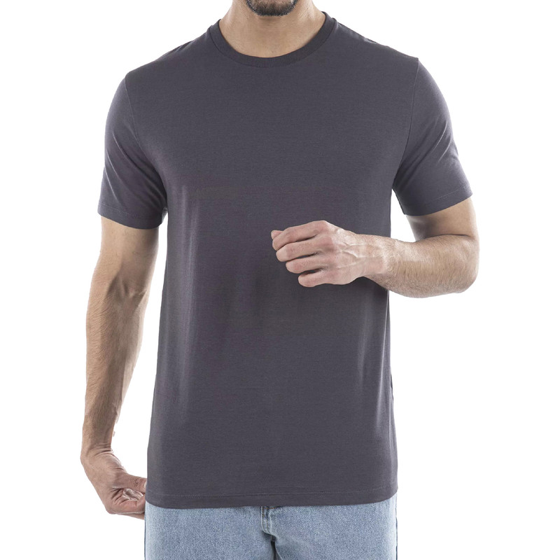 تی شرت آستین کوتاه مردانه جوتی جینز مدل یقه گرد کد 1551383 رنگ طوسی تیره