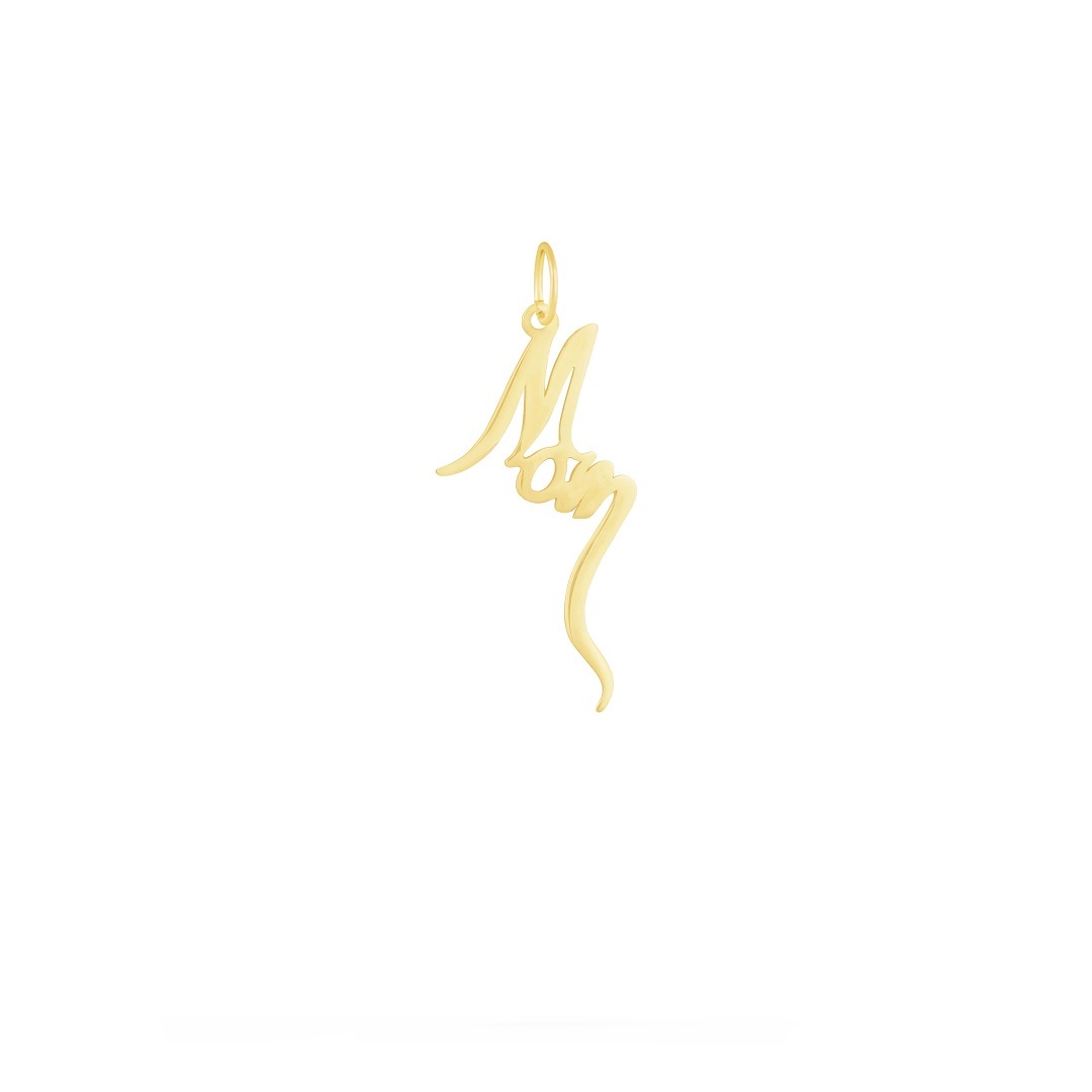 آویز گردنبند طلا 18 عیار زنانه طلا و جواهر درریس مدل MOM
