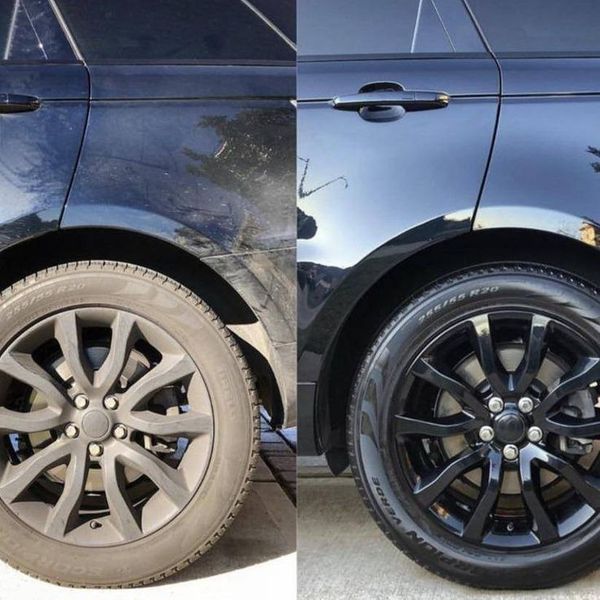 اسپری رنگ ترک خاکستری و براق کننده لاستیک دوپلی کالر مدل tire حجم 500 میلی لیتر