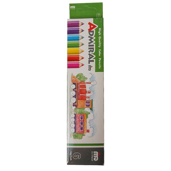 مداد رنگی 6 رنگ ادمیرال کد 15