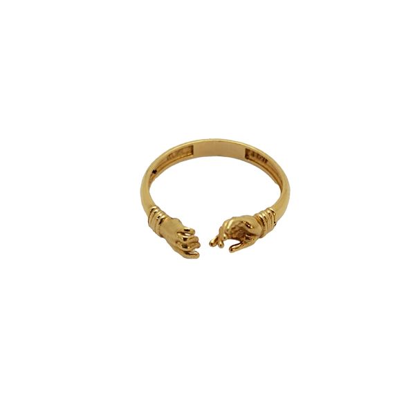 انگشتر طلا 18 عیار زنانه جواهری ماهوور مدل پناه