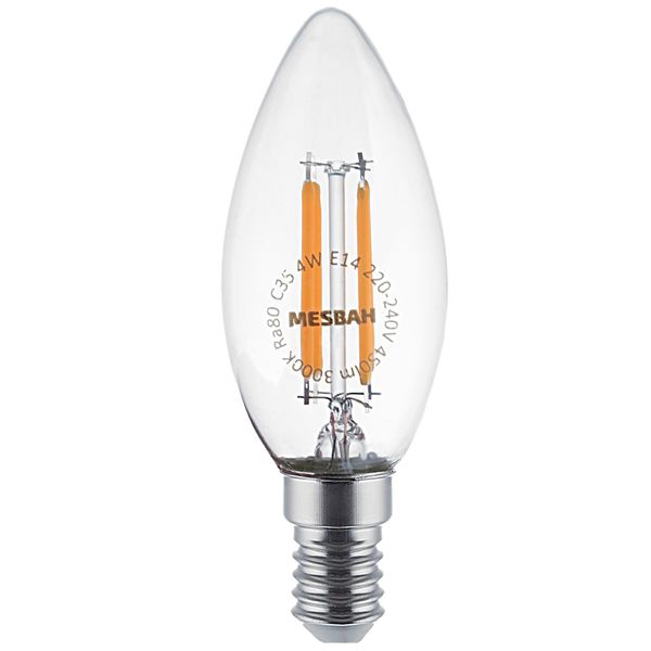 لامپ ال ای دی فیلامنتی 4 وات مصباح مدل شمعی کد C35 پایه E14