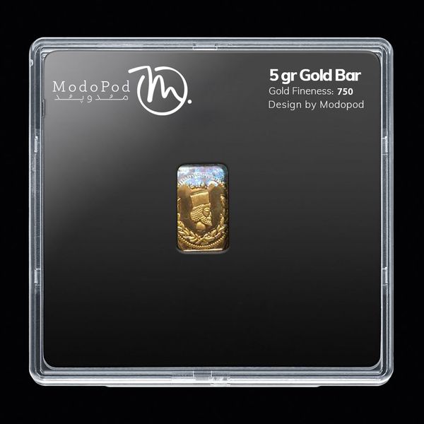 شمش طلا 18 عیار مدوپد مدل جعبه کادو کد SG10592