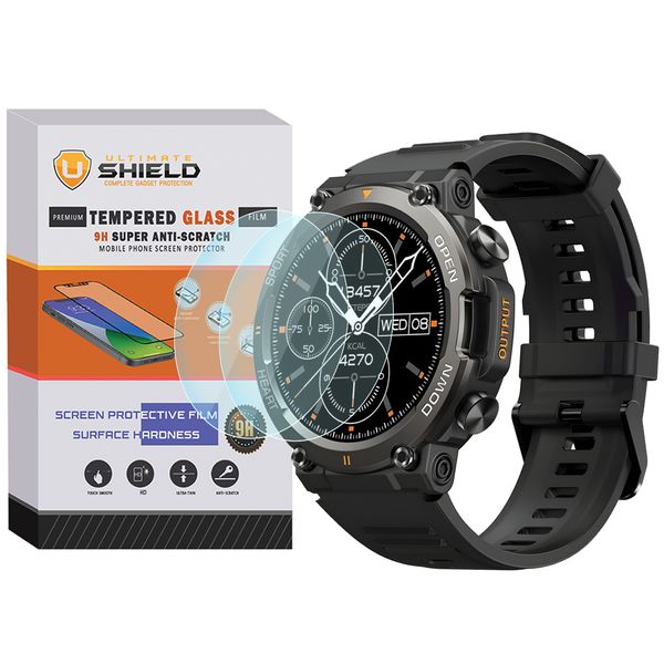 محافظ صفحه نمایش شیشه‌ای آلتیمیت شیلد مدل SH-UL مناسب برای ساعت هوشمند هپی تاچ K56 / K56 Pro / K56 Ultra بسته دو عددی