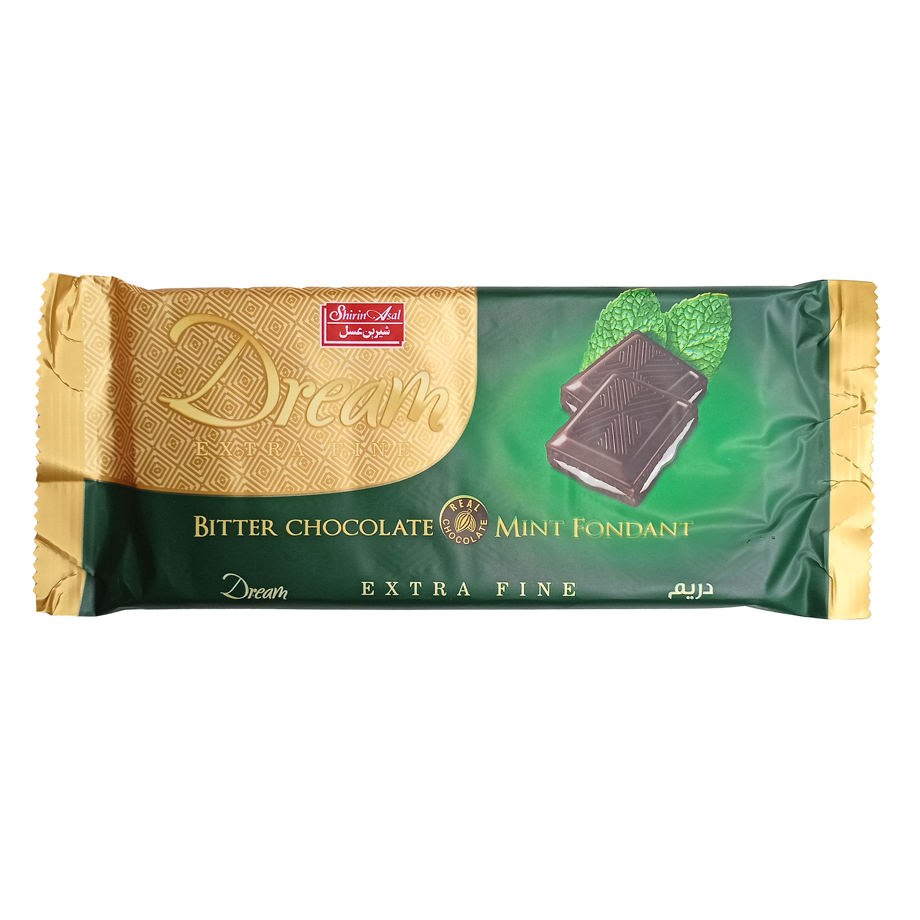 شکلات تلخ با مغزی فوندانت نعناع شیرین عسل - 100 گرم بسته 6 عددی