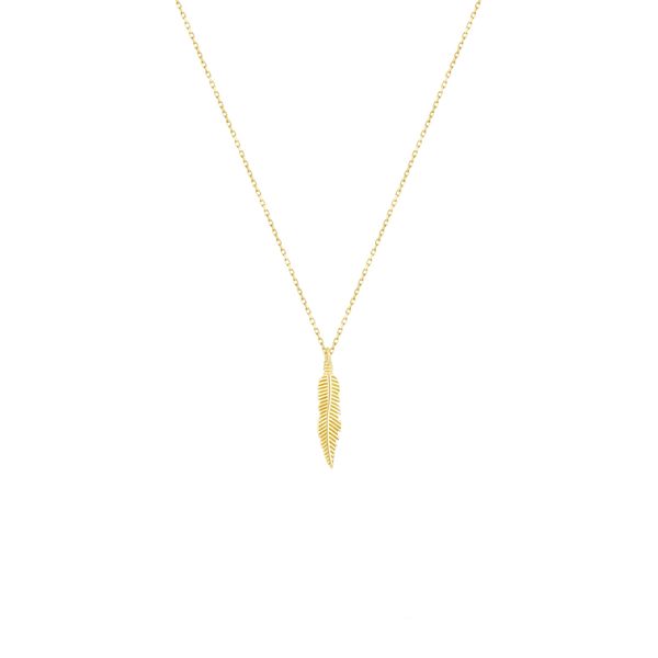 گردنبند طلا 18 عیار زنانه طلا و جواهر درریس مدل زرین پر