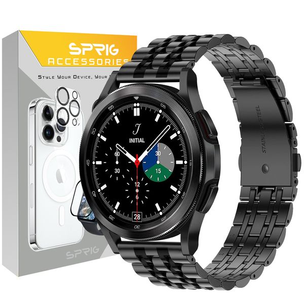 بند اسپریگ مدل 7Row Lux مناسب برای ساعت هوشمند سامسونگ Galaxy Watch Active 2 40mm / Active 2 44mm / Watch 3 size 41mm / Watch 4 40mm / watch 4 42mm / watch 4 44mm / watch 4 classic 46mm