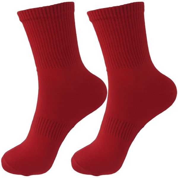 جوراب ورزشی مردانه ادیب مدل اسپرت کش انگلیسی کد MNSPT رنگ قرمز بسته 2 عددی