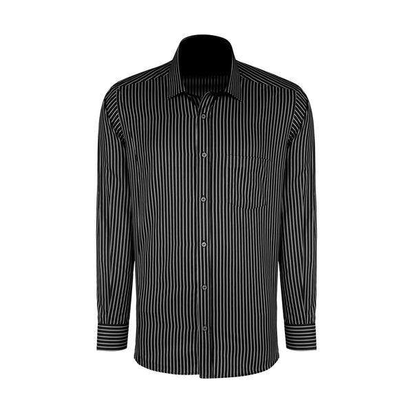 پیراهن آستین بلند مردانه ایکات مدل راه راهPST1152171