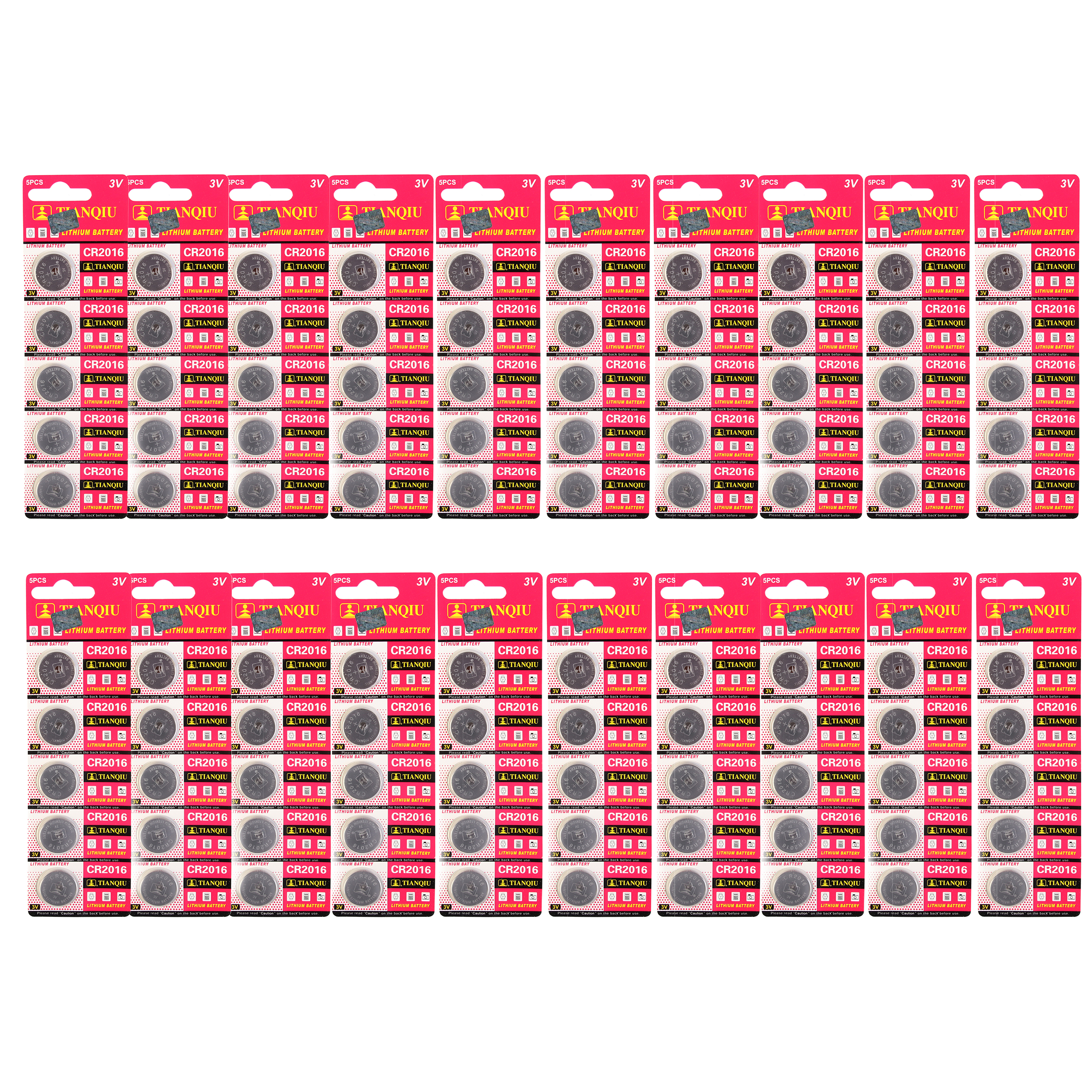 باتری سکه ای تیانکیو مدل CR2016 بسته 100 عددی