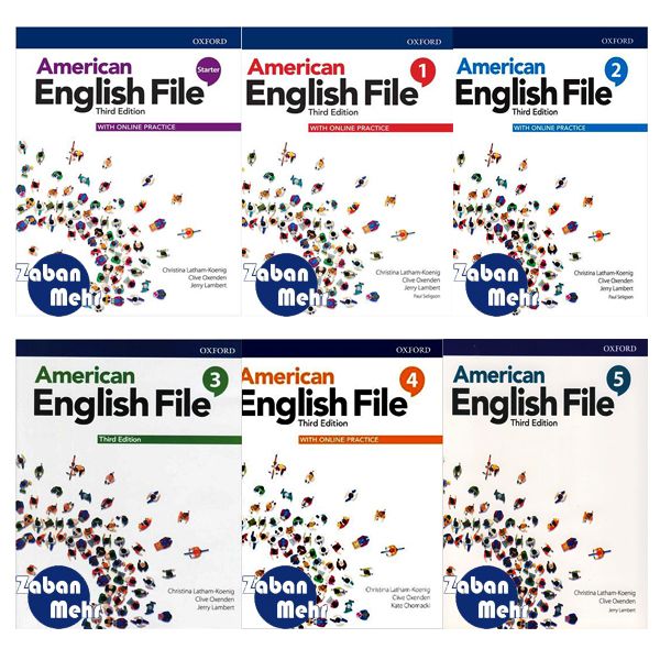 کتاب American English File Third Edition اثر جمعی از نویسندگان انتشارات زبان مهر 6جلدی