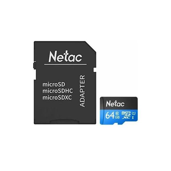  کارت حافظه MicroSDXC نتاک مدل P500 Standard کلاس 10 استاندارد UHS1 سرعت 90MBps ظرفیت 64 گیگابایت به همراه آداپتور SD