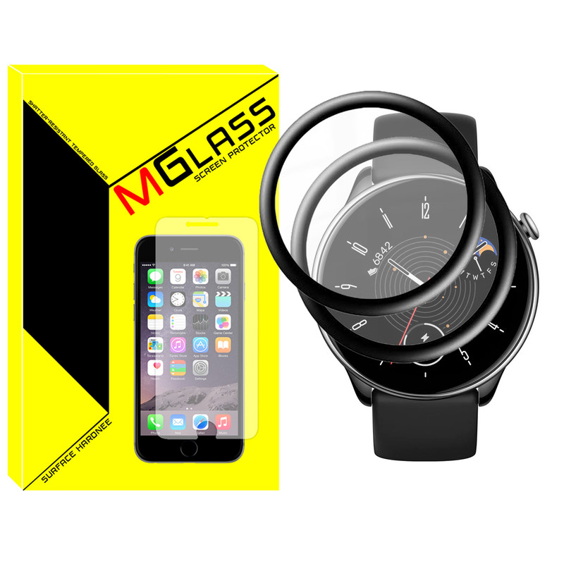 محافظ صفحه نمایش نانو ام‌گلس مدل Pmma-MG مناسب برای ساعت هوشمند امیزفیت GTR Mini بسته دو عددی