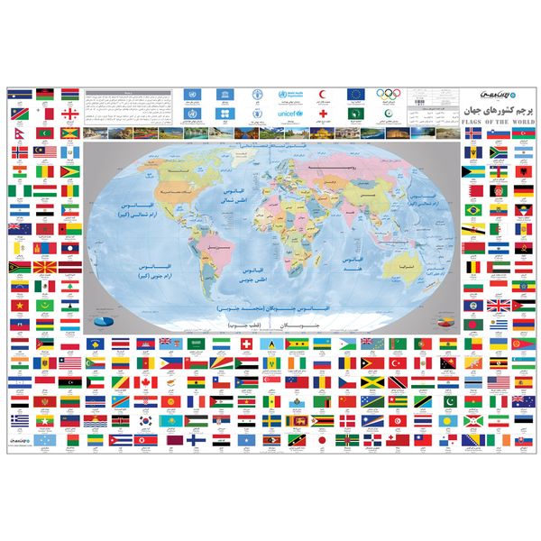 پوستر آموزشی انتشارات ایرانشناسی مدل  پرچم کشورهای جهان کد 285
