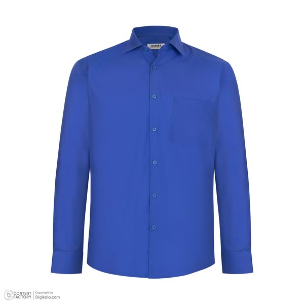 پیراهن آستین بلند مردانه جامعه مدل G127513 رنگ آبی تیره