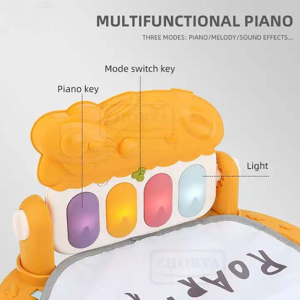 تشک بازی موزیکال مدل پیانو طرح جغجغه دار کد 6656