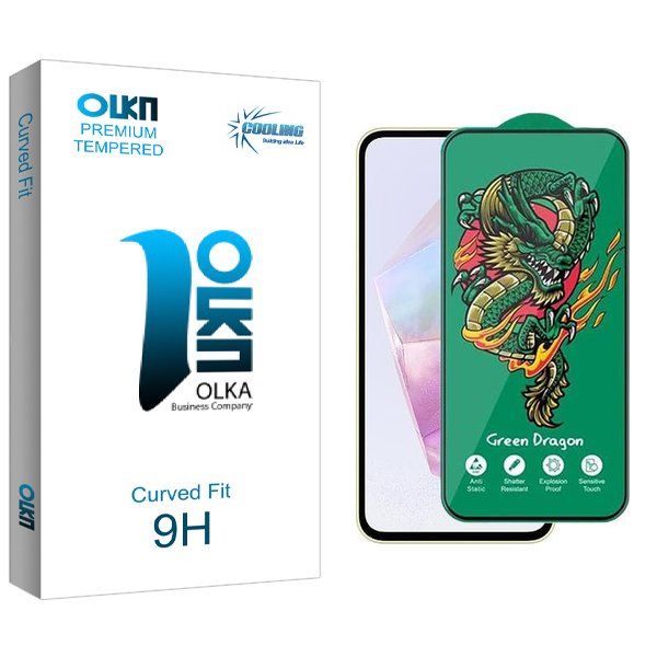 محافظ صفحه نمایش کولینگ مدل Olka Green_Dragon مناسب برای گوشی موبایل سامسونگ Galaxy A35