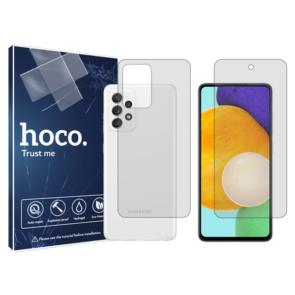 محافظ صفحه نمایش شفاف  هوکو مدل HyGEL مناسب برای گوشی موبایل سامسونگ Galaxy A 52 5G به همراه محافظ پشت گوشی