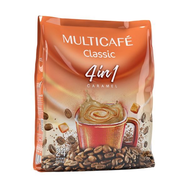پودر قهوه فوری 1 × 4 کلاسیک مولتی کافه - 18 گرم بسته 24 عددی