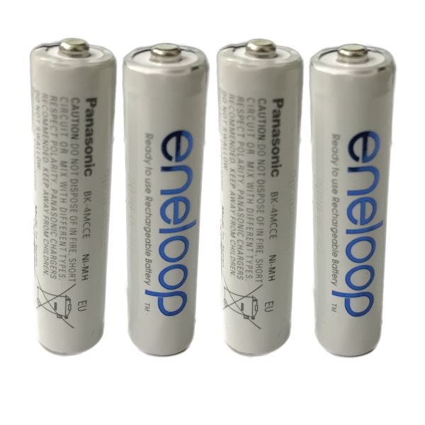  باتری نیم قلمی قابل شارژ پاناسونیک مدل eneloop/BK-4MCCE(HR03) بسته 4 عددی