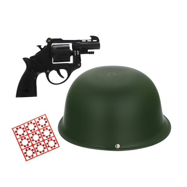 اسباب بازی جنگی مدل کلاه و کلت ترقه ای کد 001