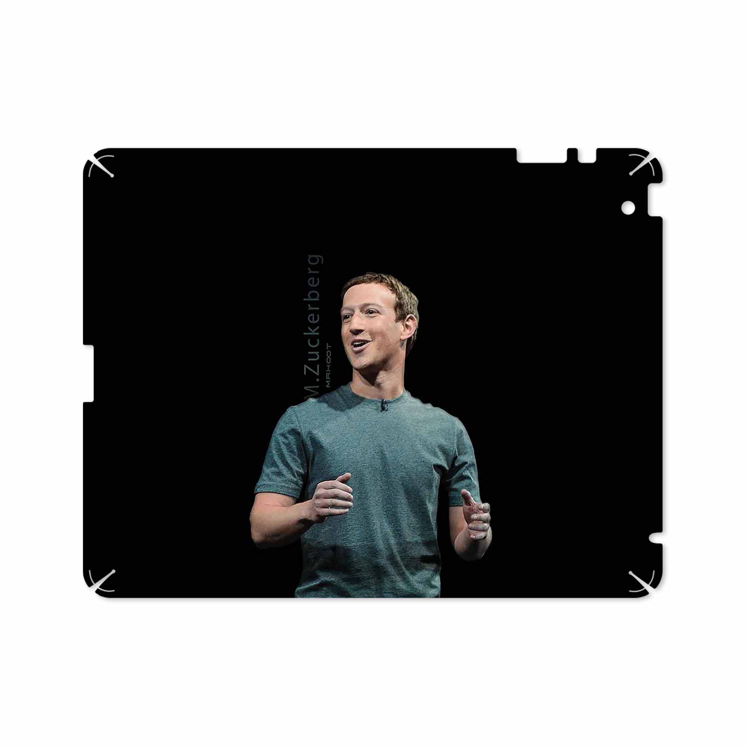 برچسب پوششی ماهوت مدل Mark Zuckerberg مناسب برای تبلت اپل iPad 2 2011 A1397