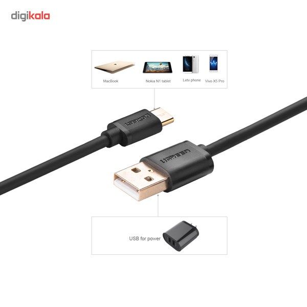 کابل تبدیل USB به USB-C یوگرین مدل US141 طول 1 متر