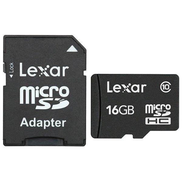 کارت حافظه microSDHC لکسار کلاس 10 همراه با آداپتور SD ظرفیت 16 گیگابایت