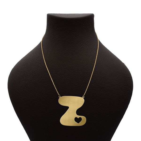 گردنبند طلا 18 عیار زنانه شمیم گلد گالری مدل حرف Z و قلب MN318