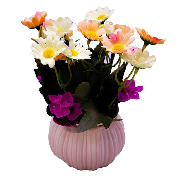 گلدان به همراه گل مصنوعی ایرسا مدل ceramic-6