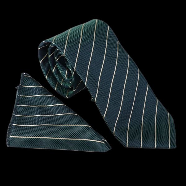 ست کراوات و دستمال جیب مردانه نسن طرح کجراه مدل T135