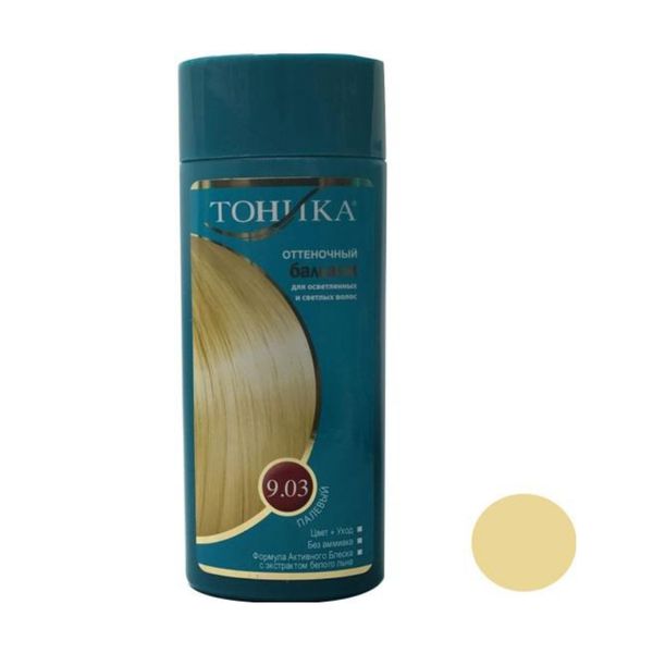 شامپو رنگ مو تونیکا شماره 9.03 حجم 150 میلی لیتر رنگ طلایی گندمی کمرنگ بسته 20 عددی 