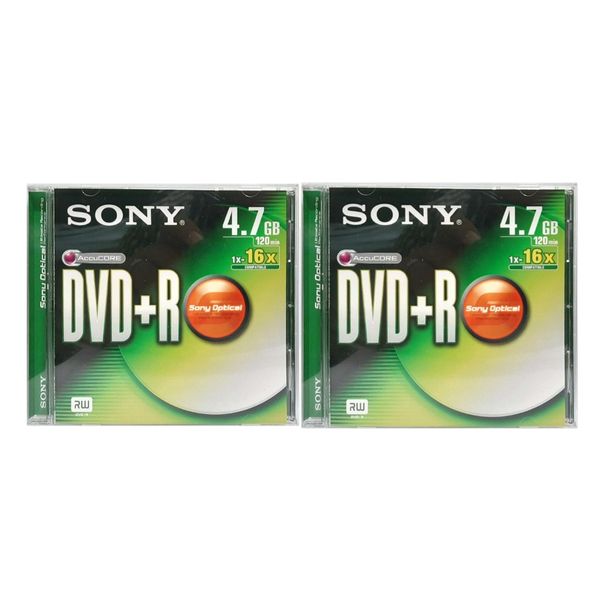 دی وی دی خام سونی مدل DVD+R بسته 2 عددی 