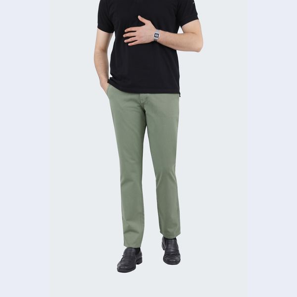 شلوار مردانه پاتن جامه مدل کتان کد 101221020006377 رنگ سبز روشن