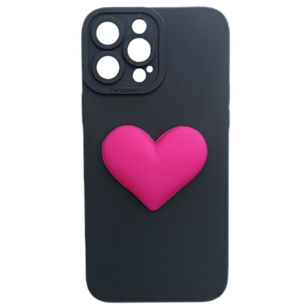 کاور مدل سیلیکونی طرح قلب مناسب برای گوشی موبایل اپل iPhone 13 Pro Max