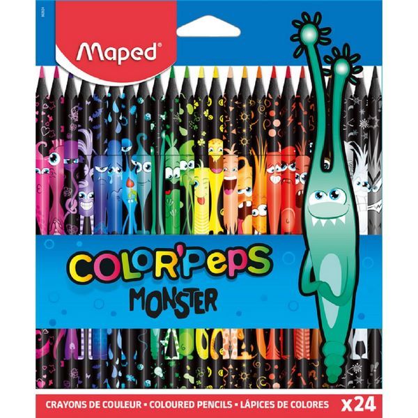 مداد رنگی 24 رنگ مپد مدل مانستر
