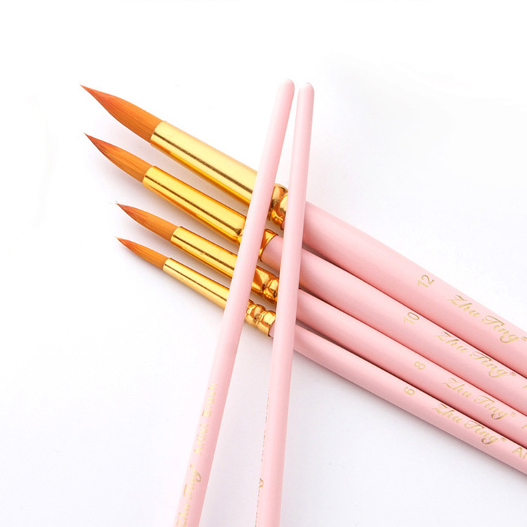  قلم مو گرد ژوتینگ مدل R6 کد pink مجموعه 6 عددی