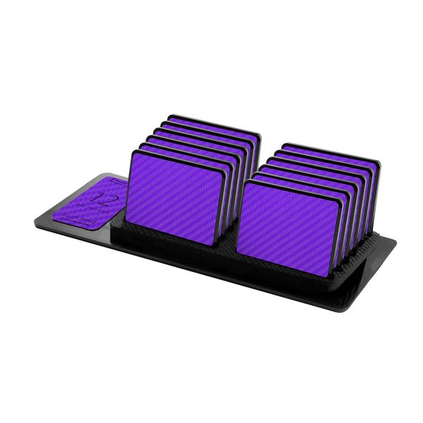 زیر لیوانی ماهوت مدل Purple-Fiber بسته 12 عددی